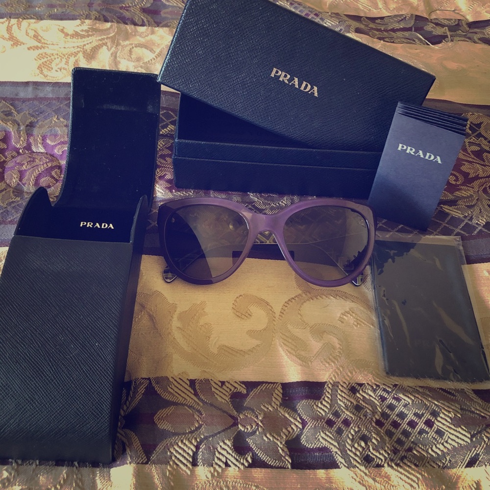 🌸Prada Cat Eye Hexagon Fantasy Purple Sunglasses